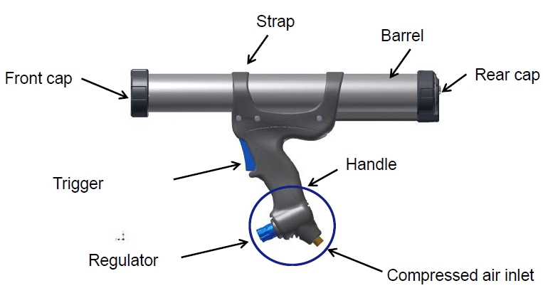 Basic-Parts-of-a-Pneumatic-Caulking-Gun