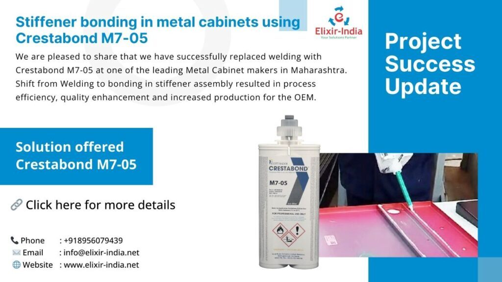 Crestabond M7-05 metal cabinet bonding replacing welding