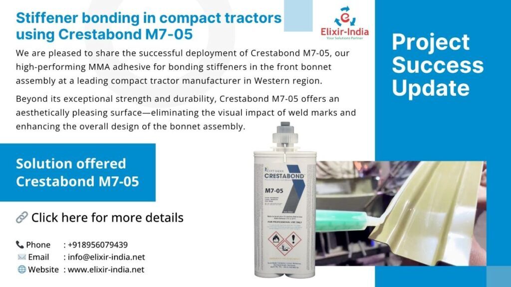 Crestabond M7-05 compact tractor stiffener bonding case study